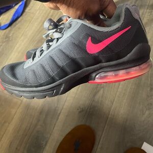 Nike Black and Pink Air Max Shoes